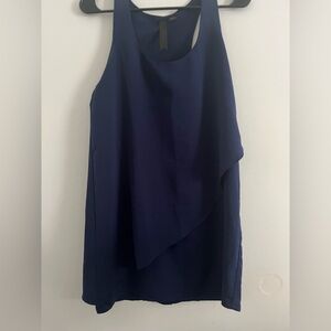 Petticoat Alley Blue Asymmetrical Halter Sheath Dress